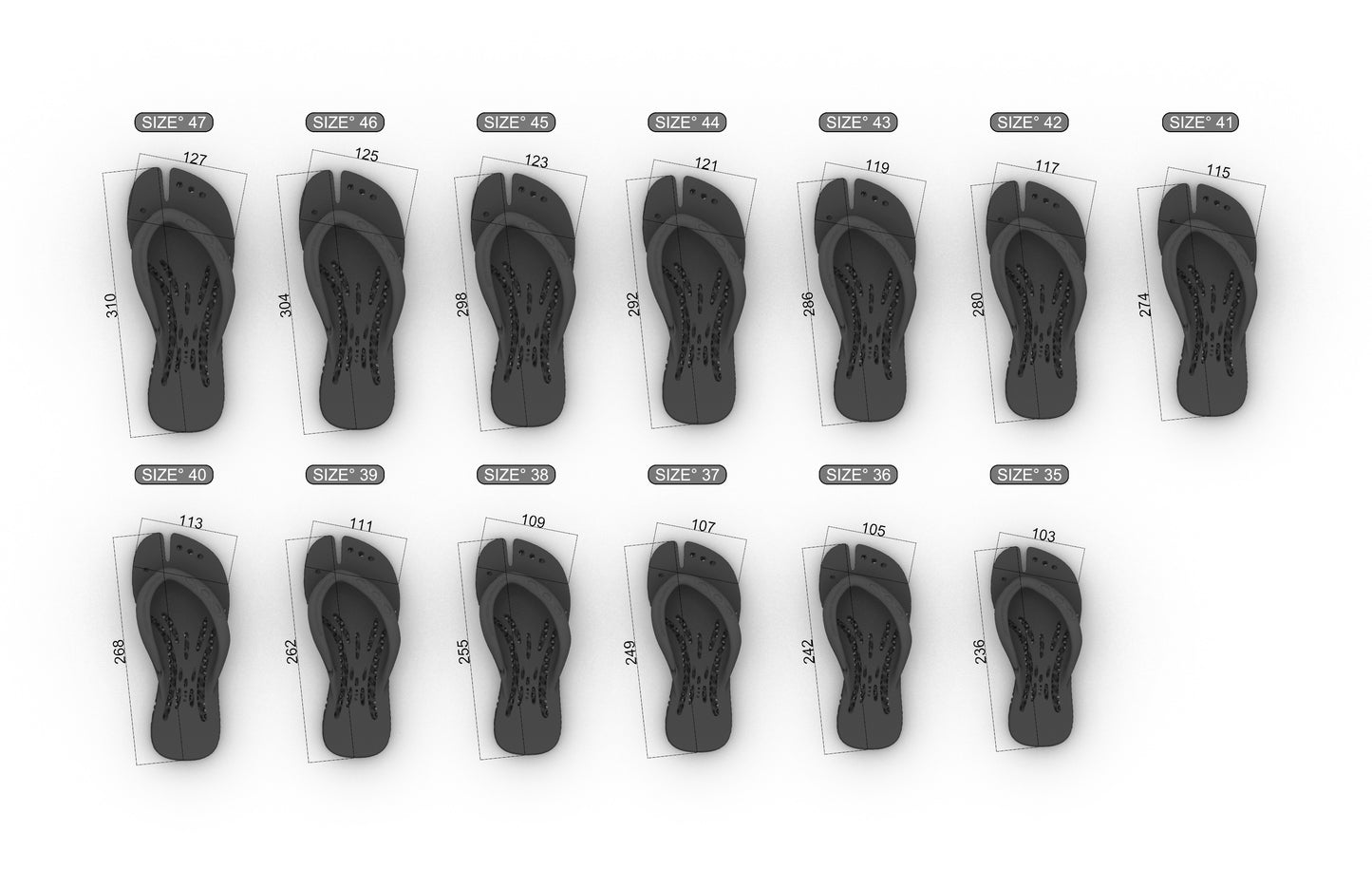 WASABI — TABI FLIP FLOP - BLACK